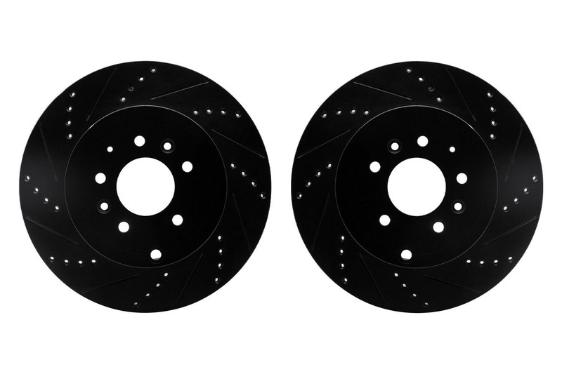 For Mazda CX-9 07-15 R1 Concepts Drilled & Slotted Rear Brake Rotor Set gallery