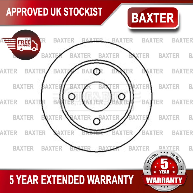 Fits Ford Ka Fiesta 1.2 1.3 1.4 1.8 D Baxter Front 1x Brake Disc 96FX1125BA