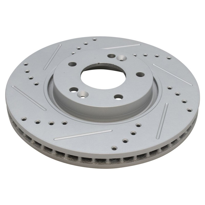TRQ Performance Brake Rotor Drilled Slotted & Ceramic Pad Front & Rear Kit gallery