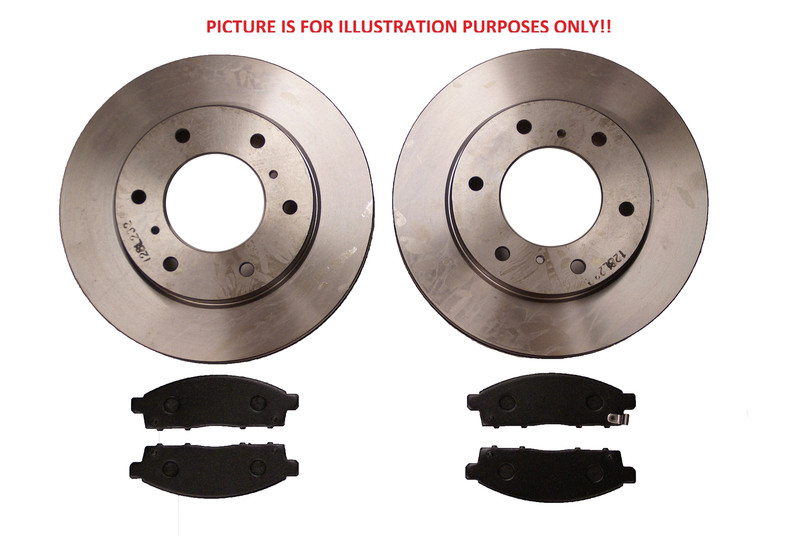 Front Brake Discs And Pads For Nissan Navara D22 2.5TD / 3.0TD 1998>ON (276mm)