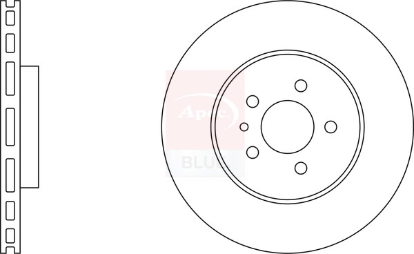 2x Brake Discs Pair Vented fits FIAT TIPO 356, 357 1.4 Front 2015 on 843A1.000 gallery
