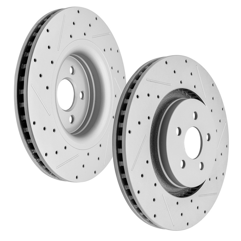 345mm Front 316mm Rear Drilled Brake Rotors Ceramic Pads for 2015-2021 Ford Edge gallery