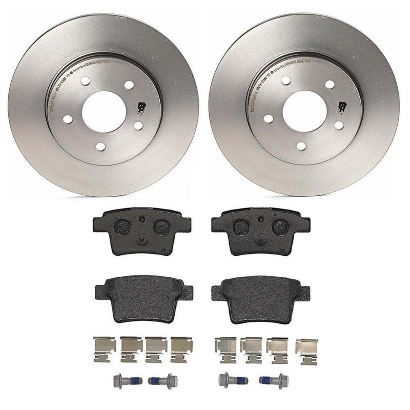 Brembo Rear Brake Kit Low Met Pads Disc Rotors 280mm For Jaguar X-Type 2005-2008