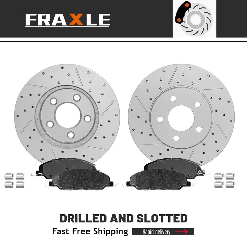 293mm Front Brake Rotors+Ceramic Pads Kits for 05-10 Ford Mustang Base V6 4.0L