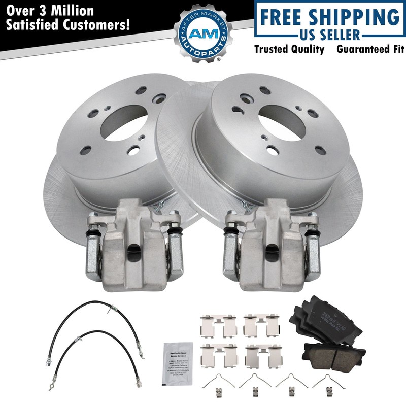 Rear Brake Pad & Rotor Kit Ceramic For 08-12 Avalon 07-11 Camry 07-12 ES350