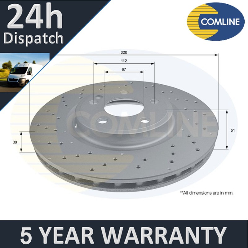 Fits Mercedes GLA CLA A-Class 2.0 2.1 CDi D Comline Front Brake Disc #1