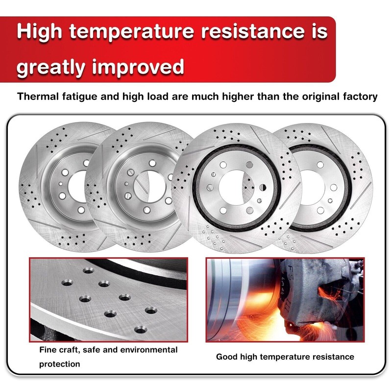 4WD Front & Rear Rotors + Brake Pads for 2004 - 2008 Ford F-150 Lincoln Mark LT gallery