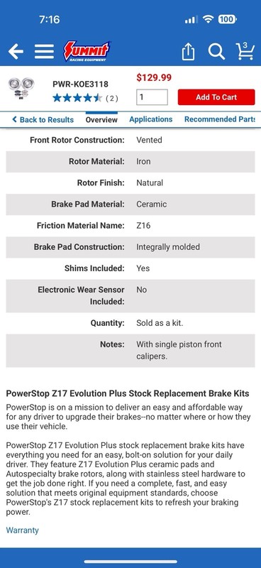 Front Ceramic Brake Pads Disc Rotors gallery