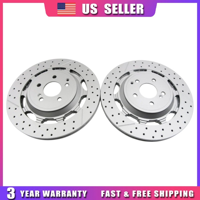 For Mercedes-Benz W222 S63 AMG S65 AMG 14-2020 4x New Front & Rear Brake Rotors gallery