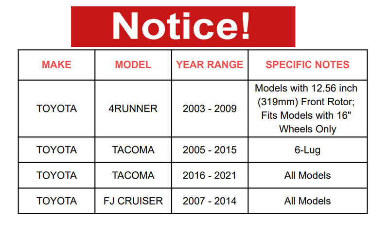 Front Brake Rotors Pads For Toyota 4Runner Fj Cruiser Tacoma Disc Brake Rotors gallery