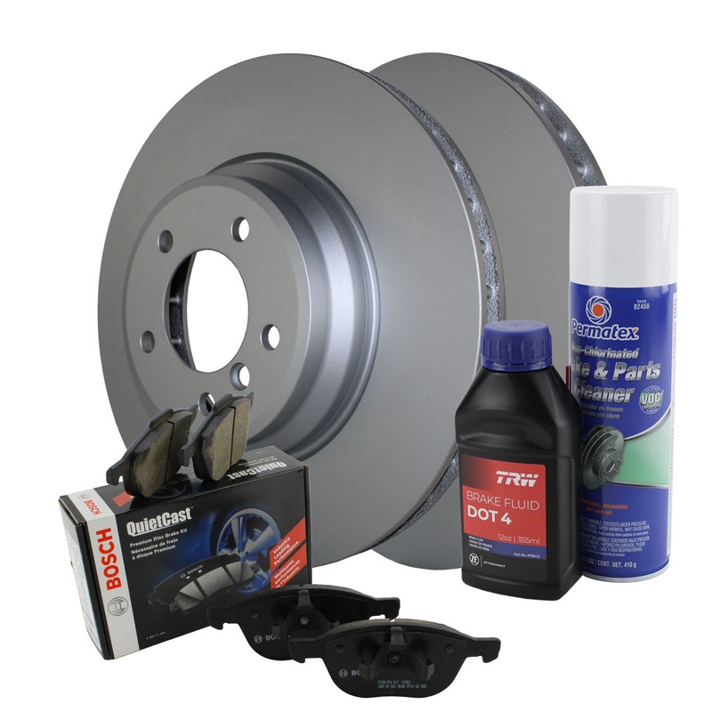 Front Brake Kit 348mm Rotors Bosch Semi-Metallic Pads For BMW E84 E90 E92 E93 L6