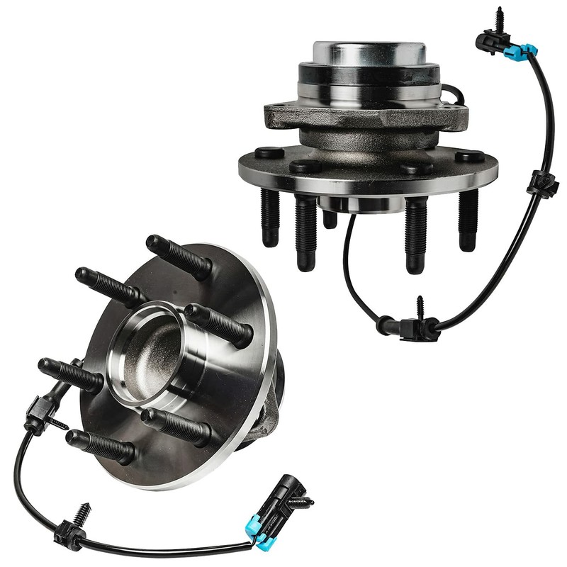 2WD Front Drilled Rotors Brake Pad Wheel Hubs +12pc Lugnuts +key for Tahoe Yukon gallery