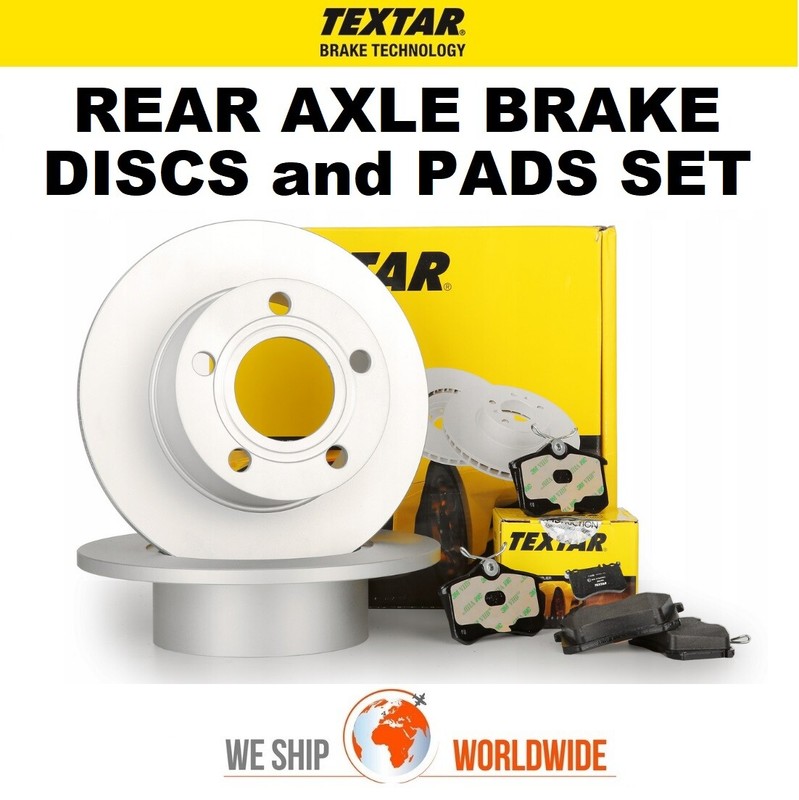 TEXTAR Rear DISCS + PADS for AUDI A7 Sportback 50 TDI Mild Hybrid quattro 2017-