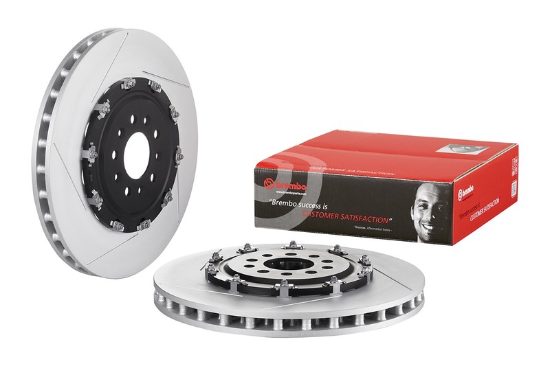 Brembo Front Left or Right Two-Piece Slotted Disc Brake Rotor for Aston Martin
