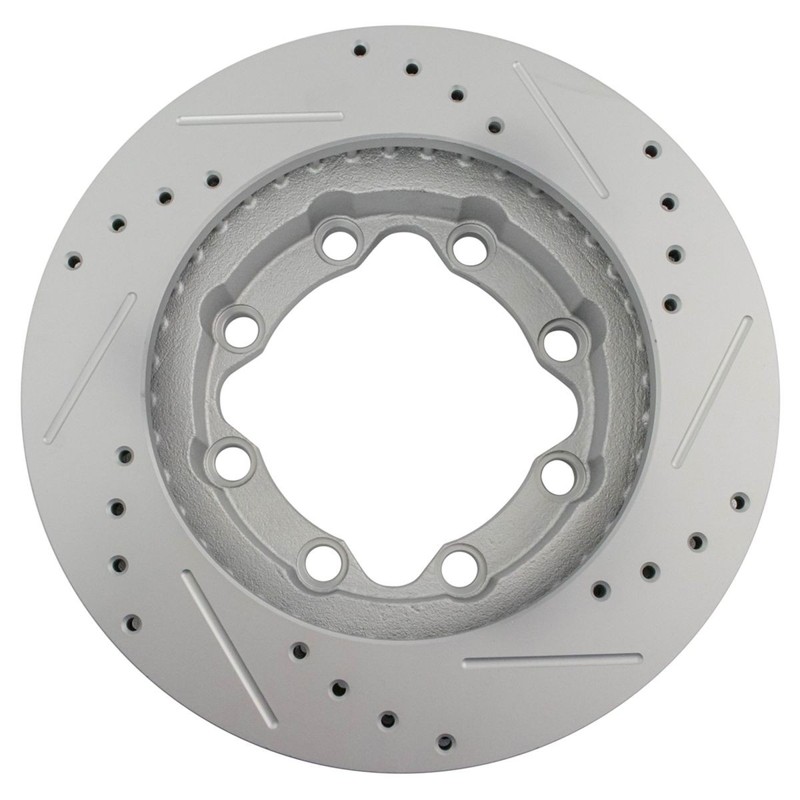 Performance Drilled Slotted Brake Rotor & Ceramic Pad Front Kit w/Chemicals gallery