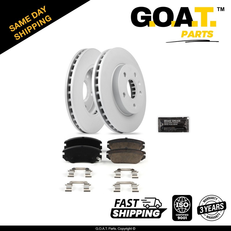 Front Brake Rotors & Ceramic Brake Pads for Buick Allure 13-15 Chevrolet Malibu