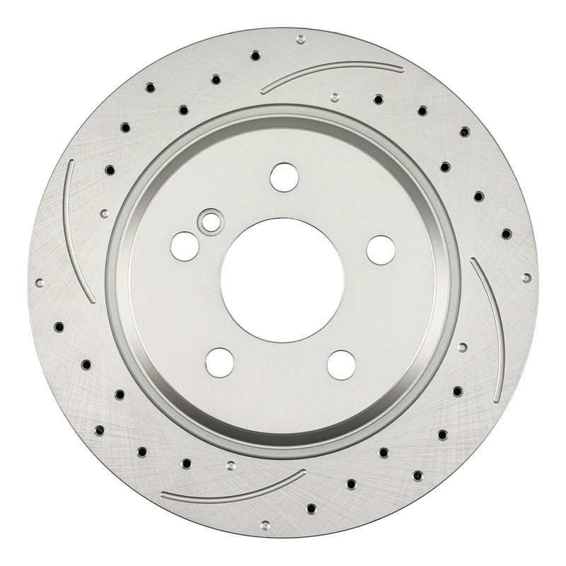 Zinc Plated Rear Drilled & Slotted Brake Rotors For Mercedes-Benz E350 GLK350 gallery