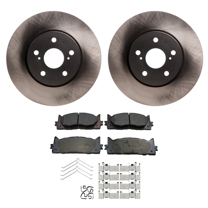 ADVICS Front Rotors Akebono ProACT Ceramic Disc Brake Pad Kit For Avalon Touring
