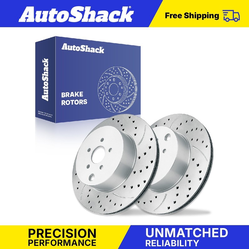 Rear Drilled Slotted Brake Rotors Pair for Nissan, Maxima 2009-2014, 2016-2023
