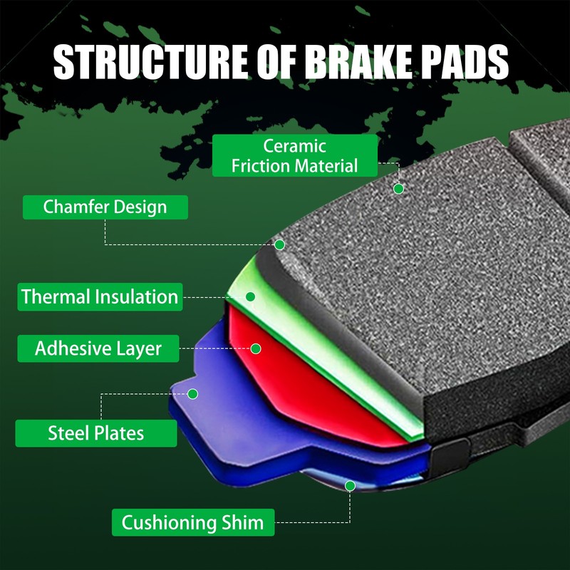 Rear Drilled Rotors Ceramic Brake Pads for Toyota Sequoia Tundra LX570 gallery