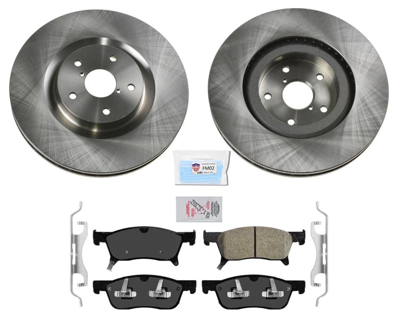 Front Coated Disc Brake Rotors Ceramic Brake Pads For 2019-2021 Subaru Ascent