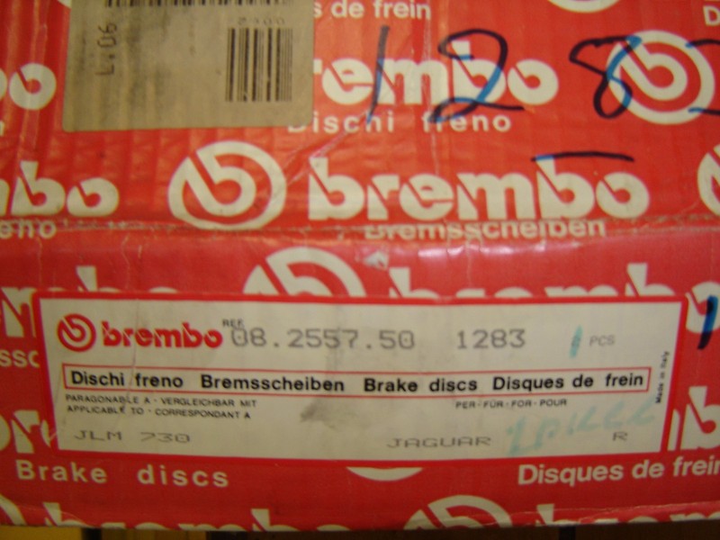 BREMBO (1) REAR BRAKE DISC ROTOR JLM730 1283 Ja*guar XJS/XJSC WITHOUT DANA AXLE