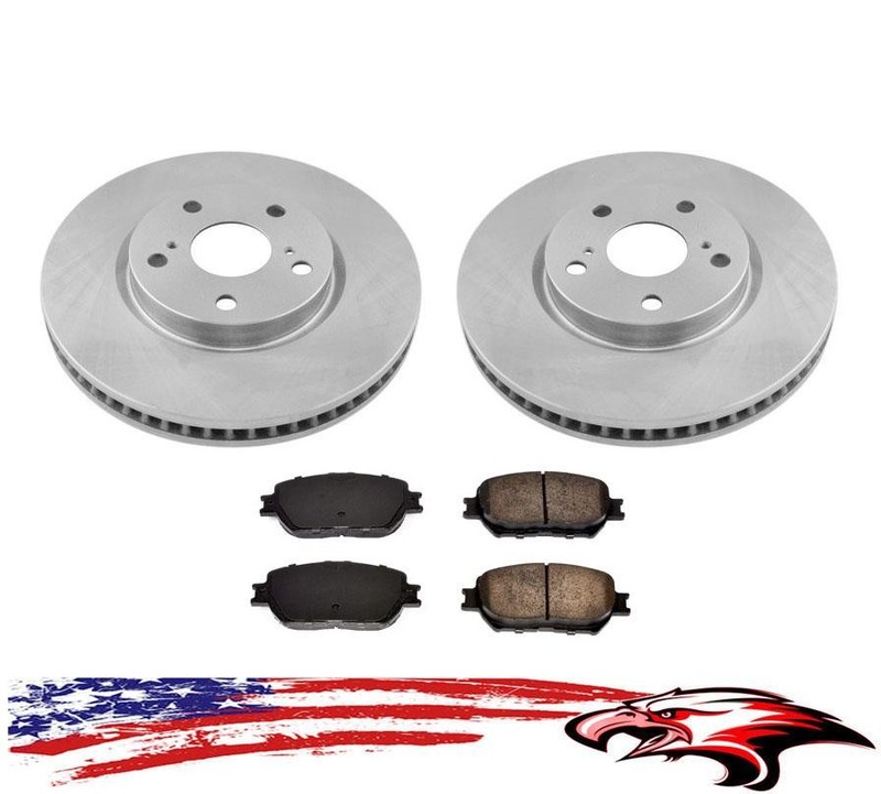 Front Rotors & Brake Pads for Lexus iS250 2009-2013 Built in USA Vin 1 or 4