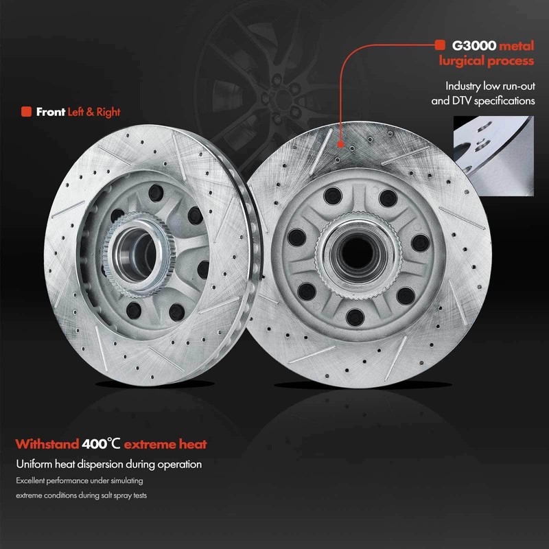 Front Drilled Brake Rotors for Ford F-150 2000 2001 2002 2003 F-250 1997-1999 gallery