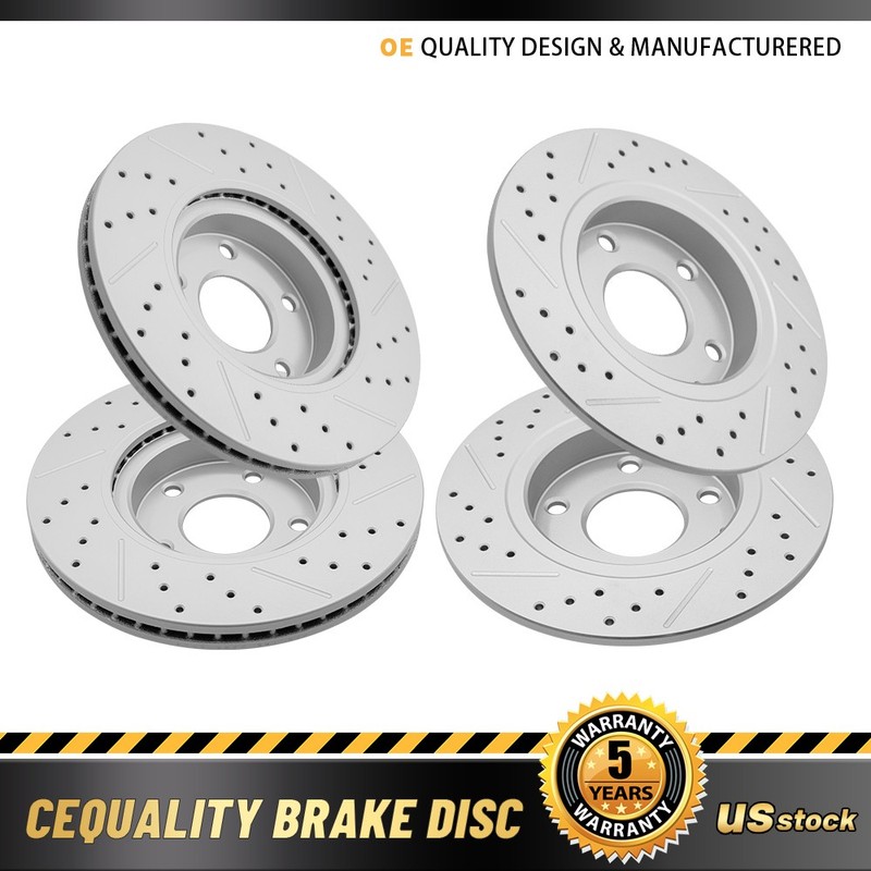 295mm Front &Rear Drilled Disc Brake Rotors Kit For 2014-2018 Mazda 3 CX-3 Sport