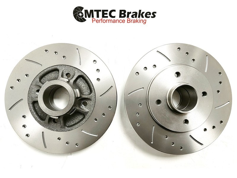 Drilled and Grooved Front Rear Brake Discs Clio 1.8 RSi 1.7 gallery