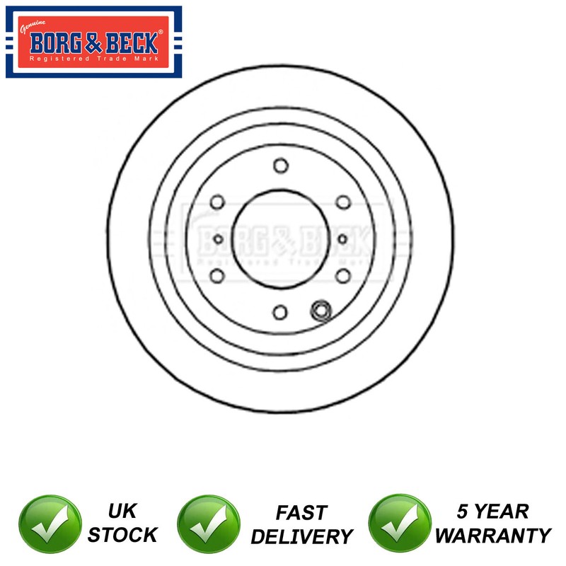 Brake Disc Rear Borg & Beck Fits Mitsubishi Shogun Pajero 3.2 D TD 3.8 4615A037