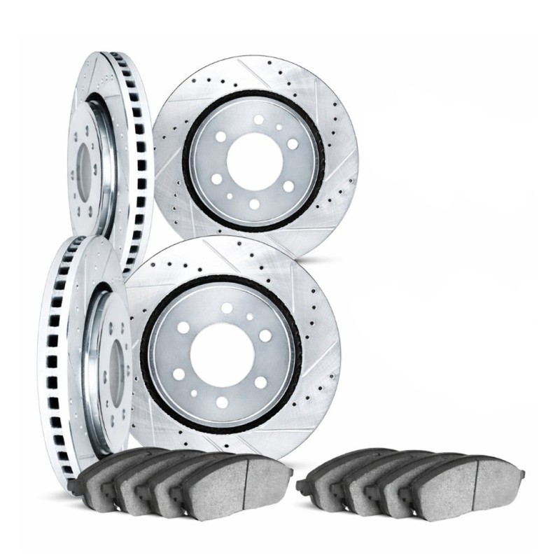 For Oldsmobile Bravada 2002-2004 Rotor Set | Silver | Drilled and Slotted Rotor gallery