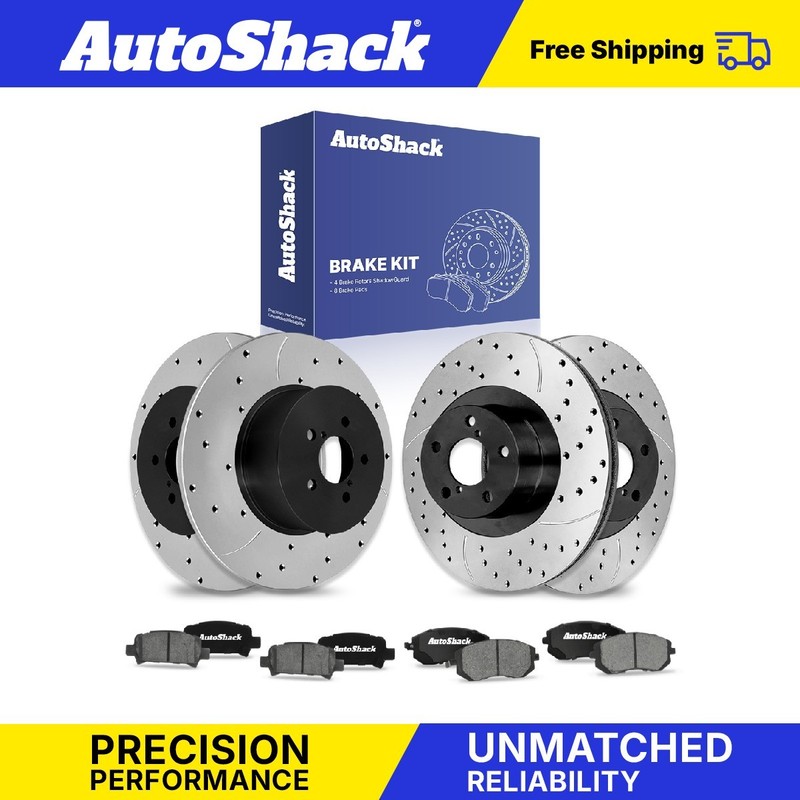 Front Rear Drilled Slotted Brake Rotors Pads for Subaru, Legacy 2006-2009
