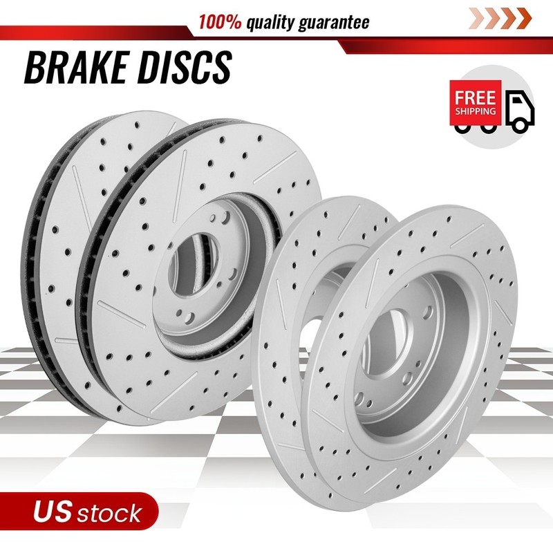 Front Rear Drilled Disc Brake Rotors for HONDA HR-V 2016 -2019 2020 2021 2022