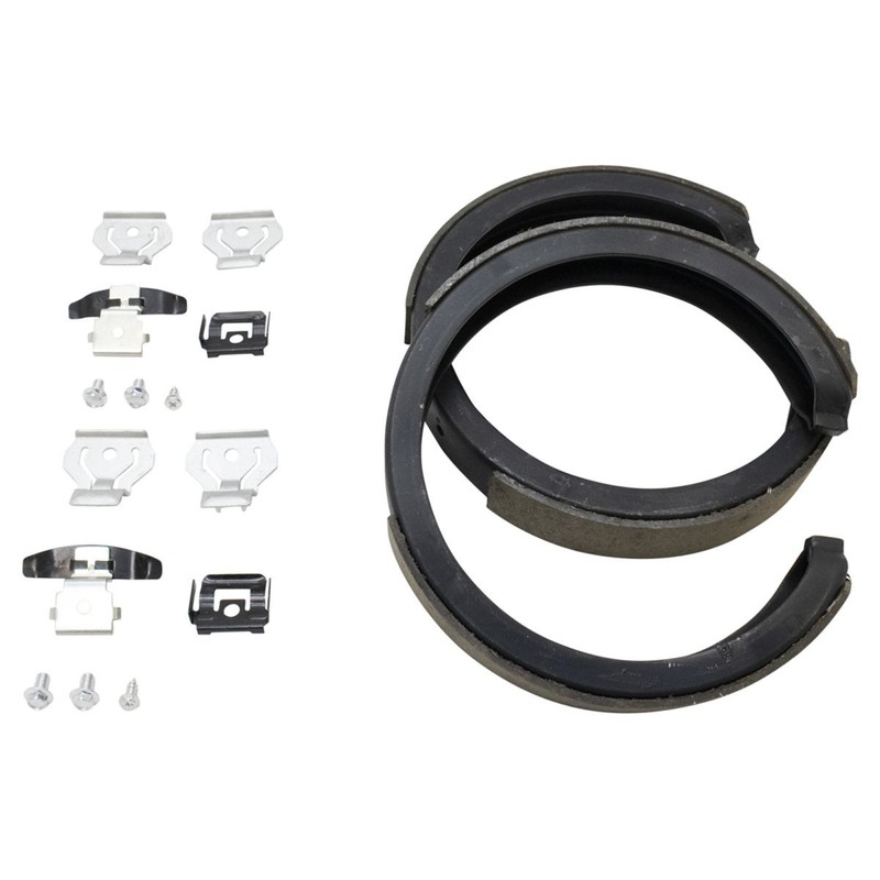 TRQ Rear Brake Performance Rotor & Ceramic Pad with Parking Shoe for GM gallery
