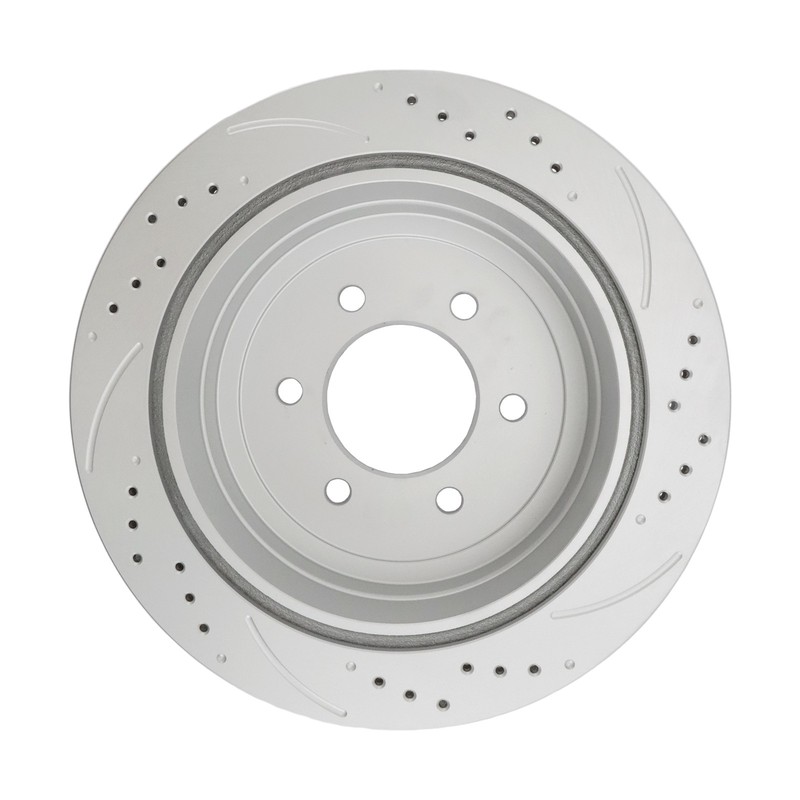 Rear Drilled Brake Rotors+Ceramic Brake Pads for Ford F-150 Lincoln Mark LT 4WD gallery