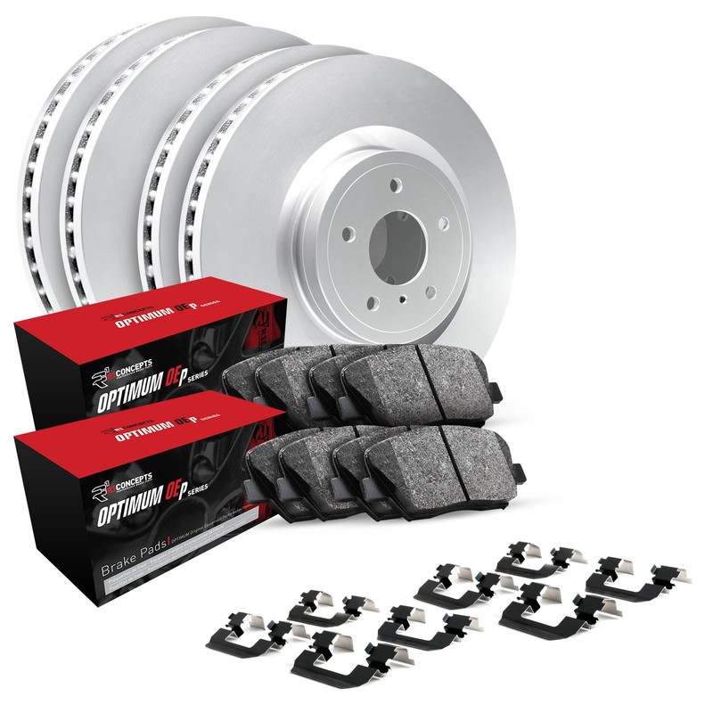 R1 Concepts Wjuh2 73048 R1 Brake Rotors Carbon Coated W Optimum Oe Pads