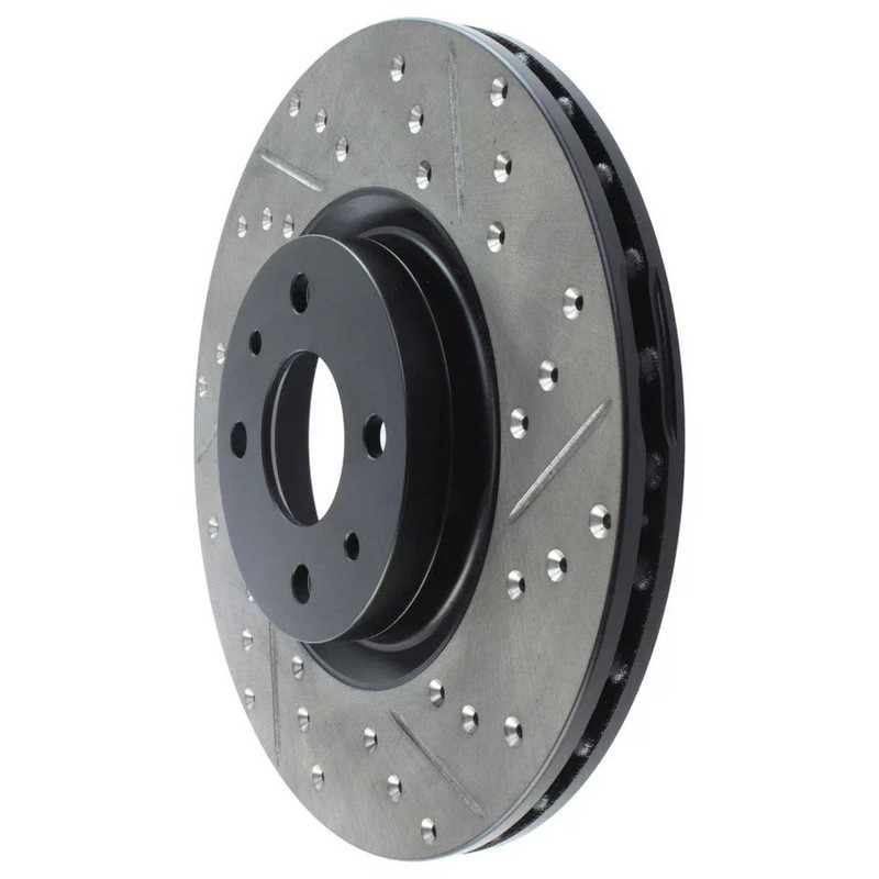StopTech 127.04004L Front Left Drilled Slotted Brake Rotor for 2012-19 Fiat 500 gallery