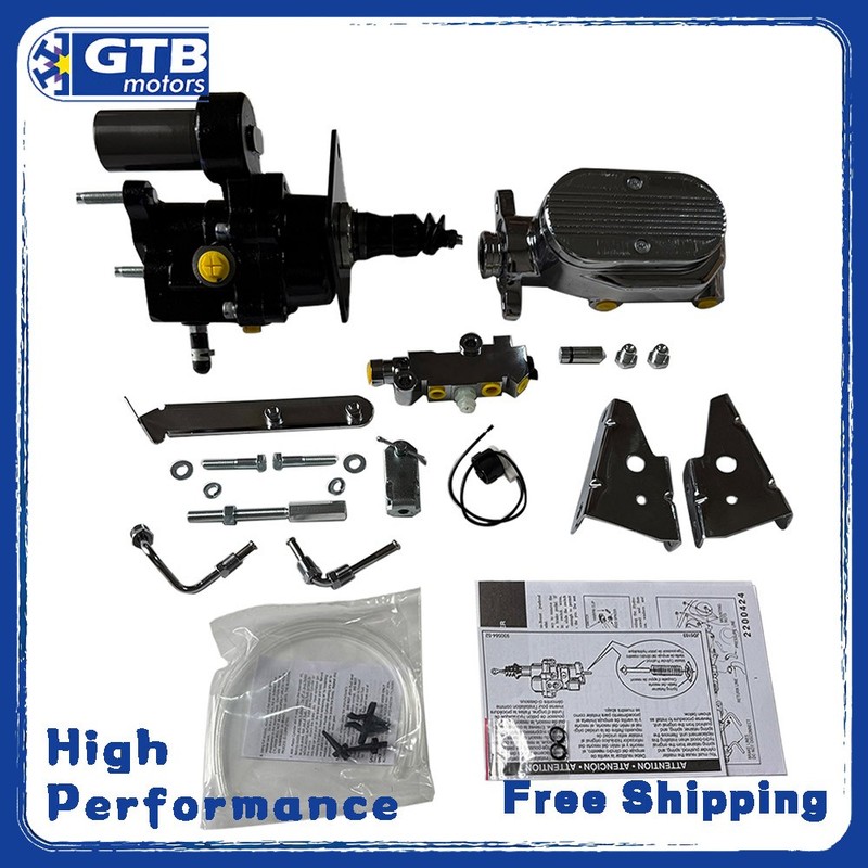 1964-1972 GM A-Body BLACK Hydro-Boost Power Brake Kit w/ Milled Master/Disc-Drum