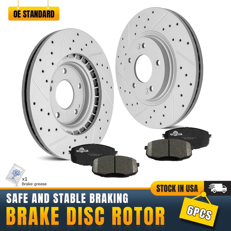 Front Disc Rotors Ceramic Brake Pads for 2018 2019 2020-2023 Hyundai Kona