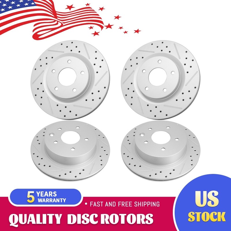 4PCS Front & Rear Disc Brake Rotors For 2008 – 2013 Nissan Rogue