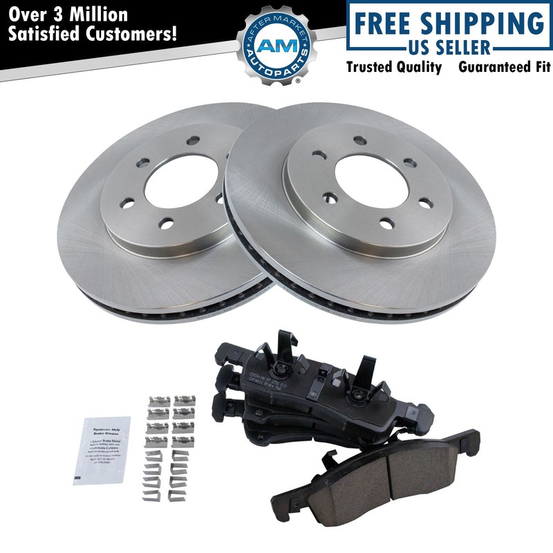 Front Rotor & Brake Posi Ceramic Pad Kit for 03-06 Expedition Navigator