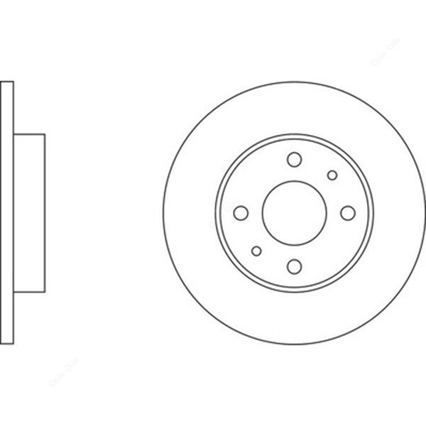 Apec Blue Rear Solid Brake Discs and Pads Set for FIAT PANDA 1.3 900 (2012–ON) gallery