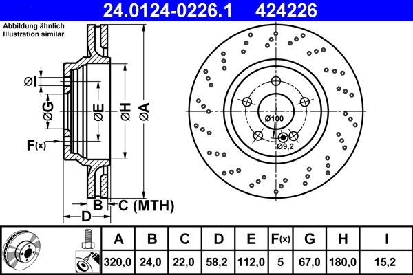 Brake Disc For Mercedes SL 06-12 2304231512