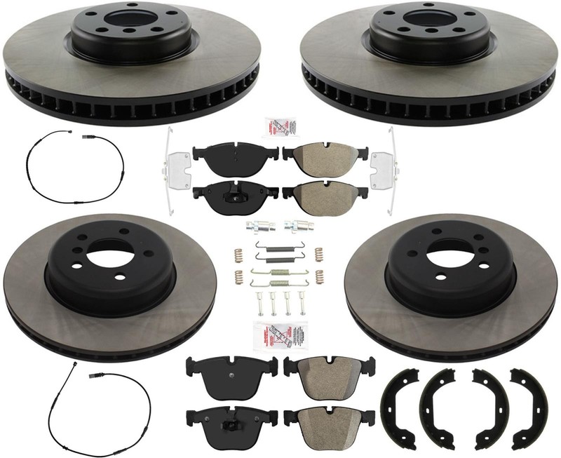 F&R Carbon Brake Rotors Pads hardware For BMW 535i GT 10-17 REF 34116785669 70