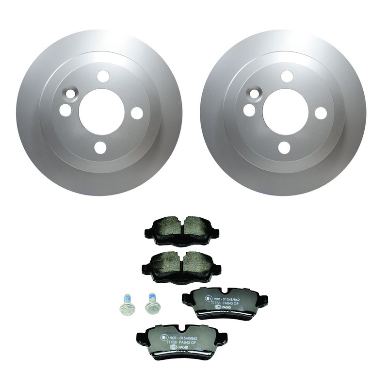 Hella Rear Rotors Low-Met Disc Brake Pad Kit For MM31 R55 Cooper 2007-2015