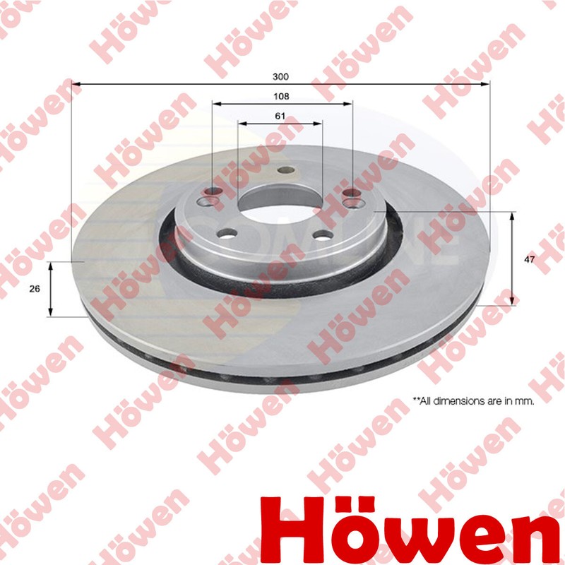Fits Renault Laguna 2001-2007 + Other Models Brake Disc Front Howen #1