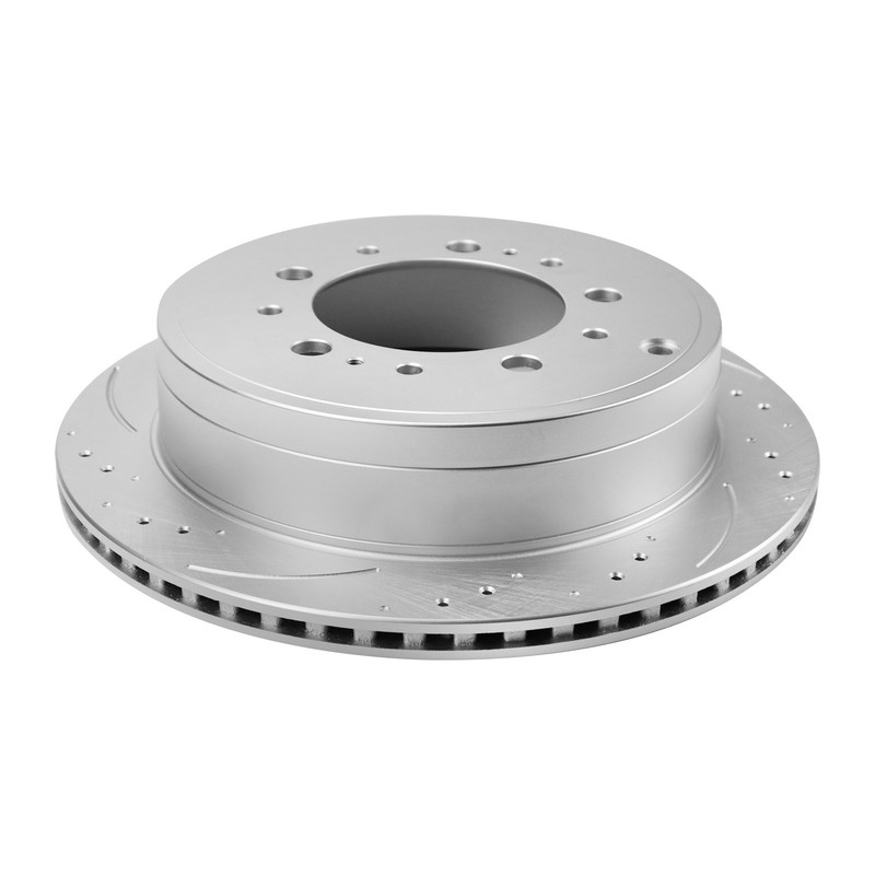 Rear Slotted Rotors Ceramic Pad for 2008-2021 Lexus LX570 Toyota Sequoia gallery