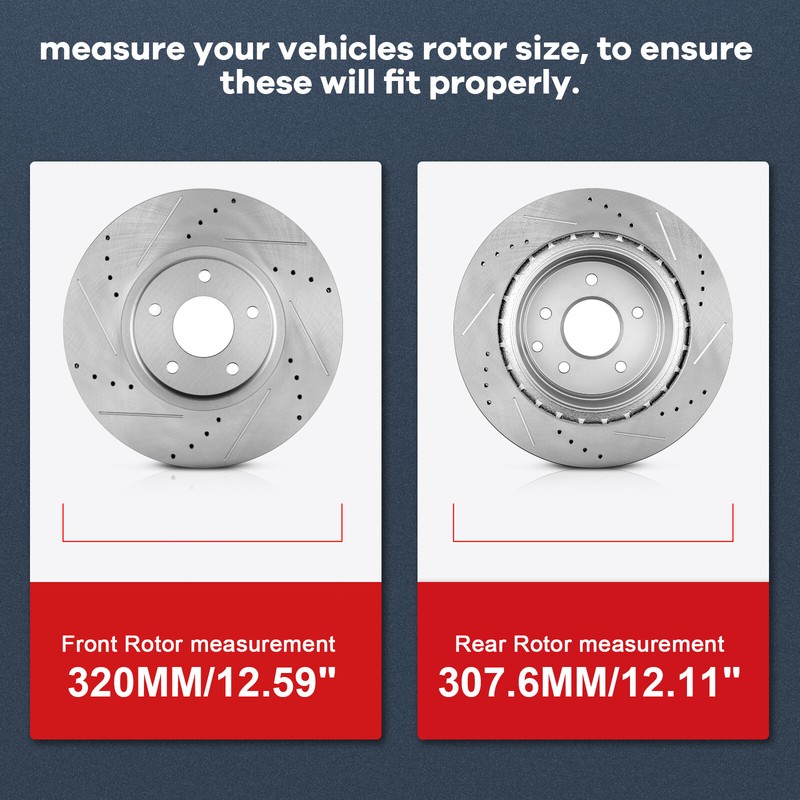 For Nissan 350Z Front And Rear Drilled Slotted Brake Rotors And Ceramic Pads gallery