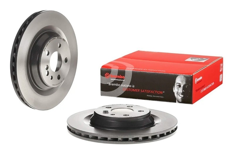 Brembo 09.B842.11 Prime UV Coated Vented Brake Rotors – Rear Pair